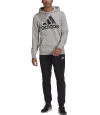 Спортивный костюм мужской Adidas M Bl Ft Hd Ts Grey Black