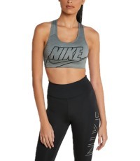 Nike Swoosh Futura Women's Sports Bra Grey BV3643 084