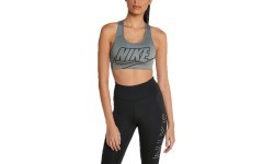 Nike Sportinė Liemenėlė Moterims Swooosh Futura Bra Grey BV3643 084