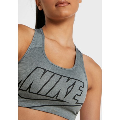 Nike Swoosh Futura Women's Sports Bra Grey BV3643 084