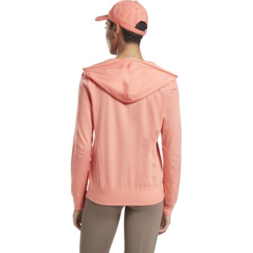 Женская толстовка Reebok Ri Jersey Full Zip розовая GI6610
