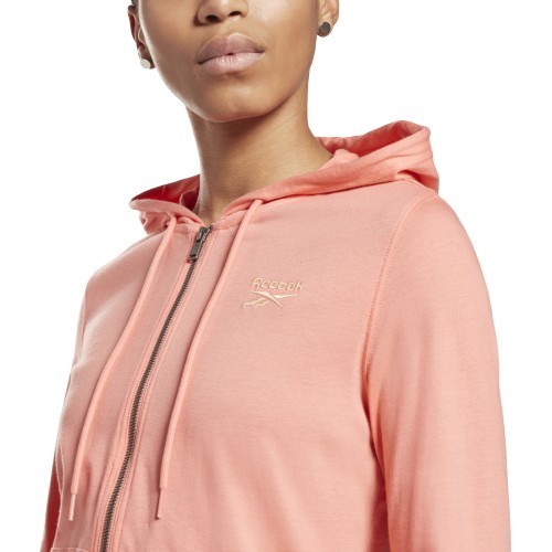 Женская толстовка Reebok Ri Jersey Full Zip розовая GI6610