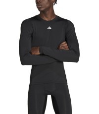 Мужская футболка Adidas Techfit Aeroready Long чёрная HP0626