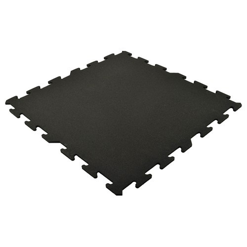 Rubber Tile Slice - Puzzle, Black, 98x98cm