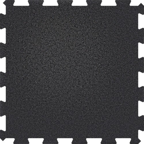 Резиновая плитка-пазл для мата, чёрная, 98x98 см