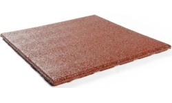 Guminė grindų plytelė Premium, kvadratinė, raudona