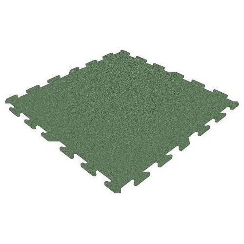 Rubber Tile Base Premium - Puzzle, Green