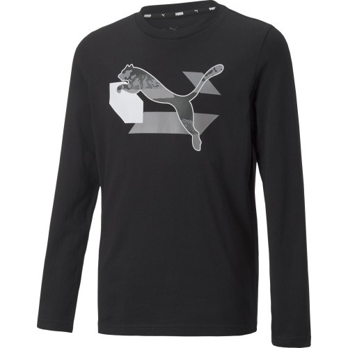 Puma Alpha Longsleeve Tee Junior T-Shirt Black 670103 01