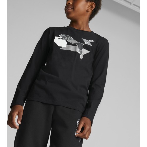 Футболка для подростков Puma Alpha Longsleeve Tee Black 670103 01