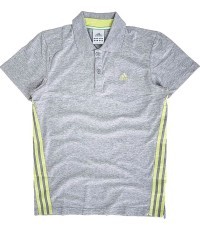 Мужская спортивная рубашка поло Adidas, серо-жёлтая, V37343