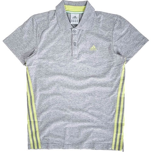 Adidas Men's Sports Polo Shirt Grey Yellow V37343