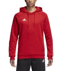 Толстовка Adidas Core 18 Hoodie, красная CV3337