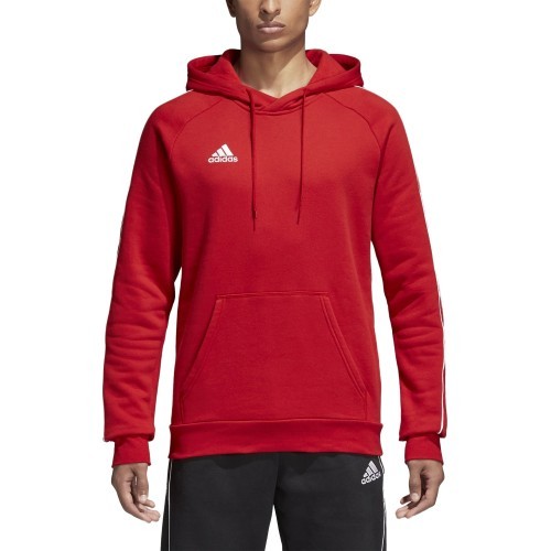 Толстовка Adidas Core 18 Hoodie, красная CV3337