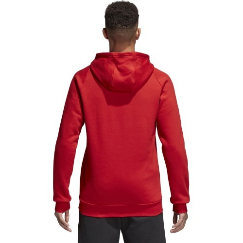 Толстовка Adidas Core 18 Hoodie, красная CV3337