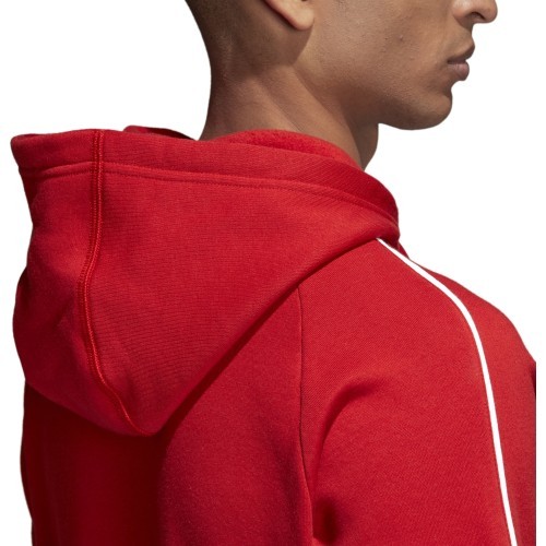 Толстовка Adidas Core 18 Hoodie, красная CV3337