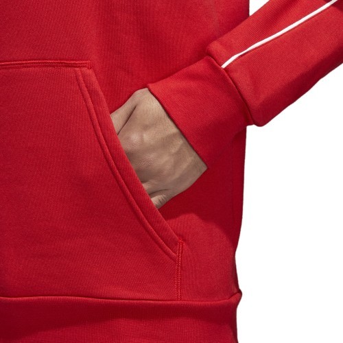 Adidas Core 18 Hoodie sweatshirt, red CV3337