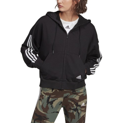 Женская толстовка Adidas W 3S FZ Hoodie Black GL1462