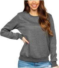 J.Style Women's Fleece Sweatshirt Grey 68W01-5