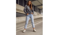 Толстовка флисовая женская J.Style, серая 68W01-5