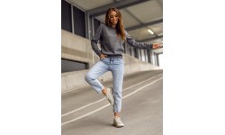 Толстовка флисовая женская J.Style, серая 68W01-5