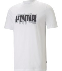 Puma Men's T-shirt Graphics Puma Wording White 674475 02