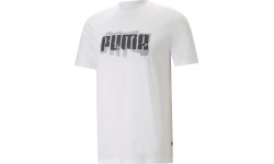Puma Men's T-shirt Graphics Puma Wording White 674475 02