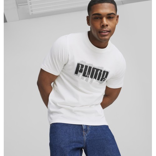 Puma мужская футболка Graphics Puma Wording White 674475 02