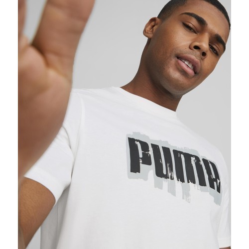 Puma мужская футболка Graphics Puma Wording White 674475 02