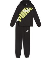 Puma Sportinis Kostiumas Paaugliams Power Sweat Suit Black Yellow 679999 51