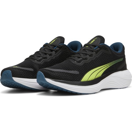 Puma Scend Pro Men's Running Shoes White Black Yellow 378776 17