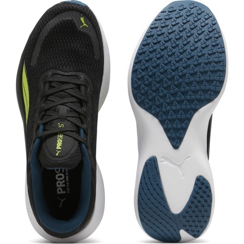 Puma Scend Pro Men's Running Shoes White Black Yellow 378776 17