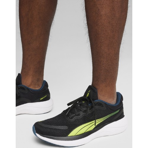 Puma Scend Pro Men's Running Shoes White Black Yellow 378776 17