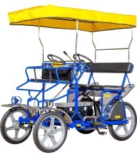 Веломобиль Ciclofan E-Sirinetta – 2-местный, с электрическим ассистентом педалирования