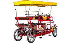 Velomobilis Coclofan E-Delfino, 4 vietų, su elektrine pedalų pavara