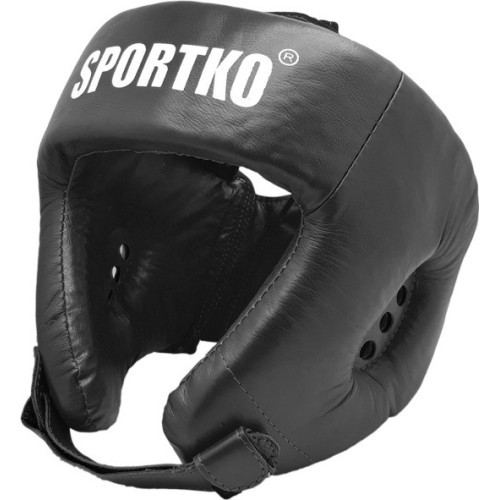 Кожаный боксерский шлем SportKO OK1 - Black