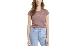 Puma Palaidinė Active Logo Heather Tee Pink