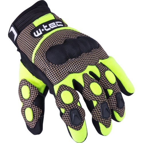 Motocross Gloves W-TEC Derex - Black-Yellow