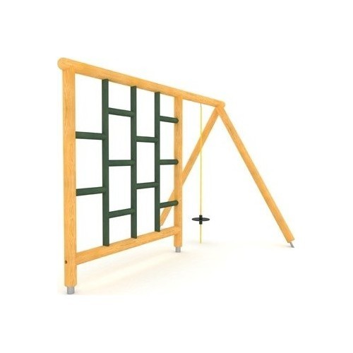 Wooden Climbing Wall With Swing Model GT-0016