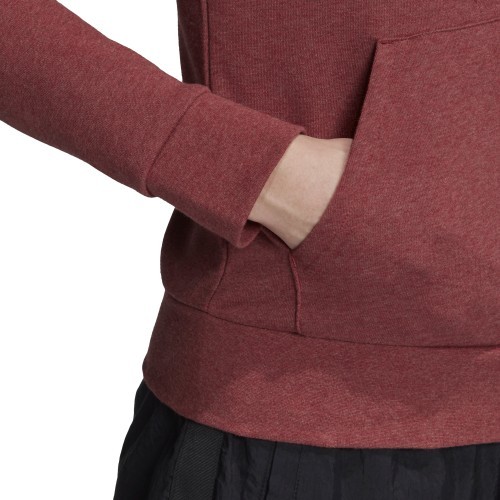 Adidas W E Lin FZ HD women's hoodie, burgundy GD2966