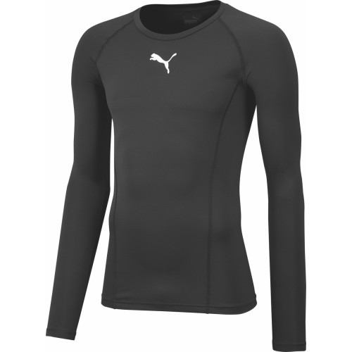 Футболка подростковая Puma Liga Baselayer Tee, чёрная 655921 03
