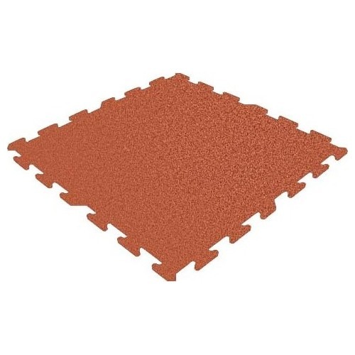 Rubber Tile Base Standard - Puzzle, Red