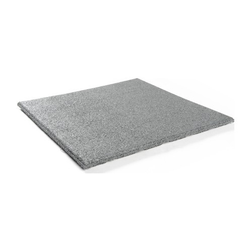 Guminė grindų plytelė Premium – kvadratinė, pilka
