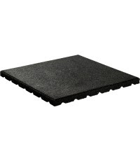 Universali guminė apsauginė grindų plytelė, juoda