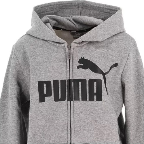 Puma Ess Big Logo FZ Teen Sweatshirt, Grey 586967 03