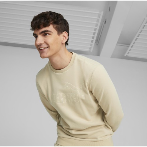 Мужской свитшот Puma Ess Elevated Crew кремовый 673386 88