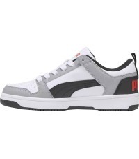 Puma Rebound Layup Lo SL Jr Kids' Sneakers White Black Grey 370490 20