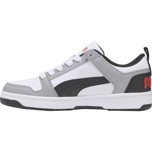 Puma Rebound Layup Lo SL Jr Kids' Sneakers White Black Grey 370490 20