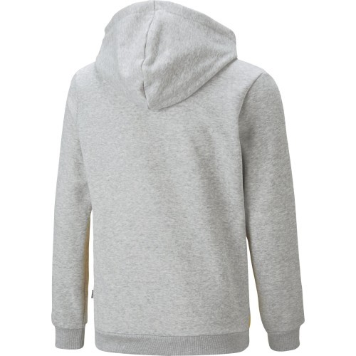 Puma ESS Block Hoodie Juniors Black Grey Yellow 849081 04