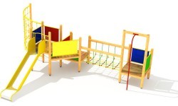 Medinė vaikų žaidimų aikštelė Model 6-B