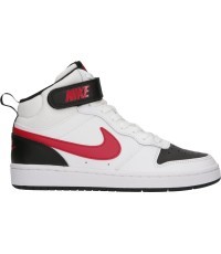 Nike Court Borough Mid 2 Youth Shoes Black White Red CD7782 110